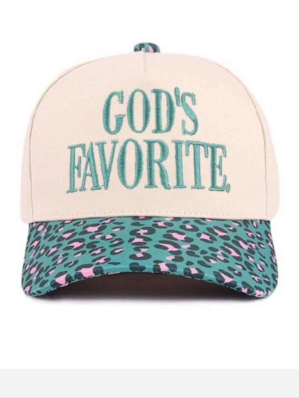 God's Favorite Two Tone Canvas Cotton Cap Cougar Teal NEW